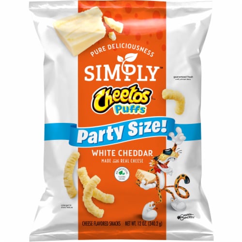 Cheetos® Simply™ Puffs White Cheddar Cheese Party Size Snacks Perspective: front
