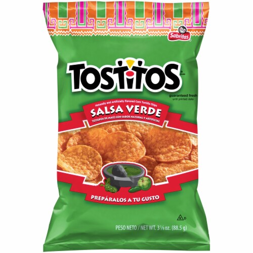 Tostitos Salsa Verde Flavored Corn Tortilla Chips Perspective: front