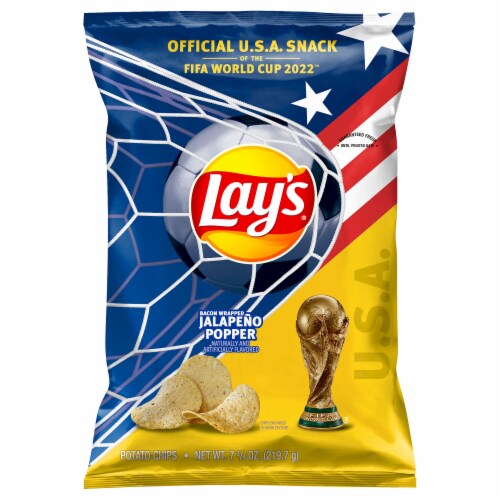 Lay's® Bacon Wrapped Jalapeño Popper Flavored Chips Perspective: front