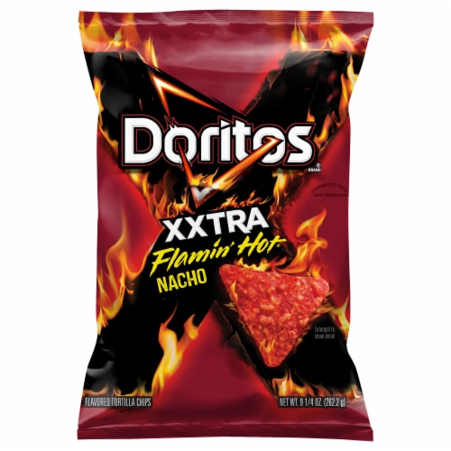 Doritos® Xxtra Flamin' Hot® Nacho Flavored Tortilla Chips Perspective: front