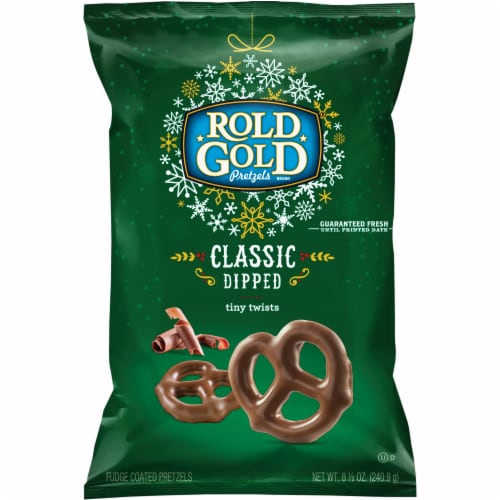 Rold Gold Holiday Classic Fudge Dipped Tiny Twists Pretzels Perspective: front