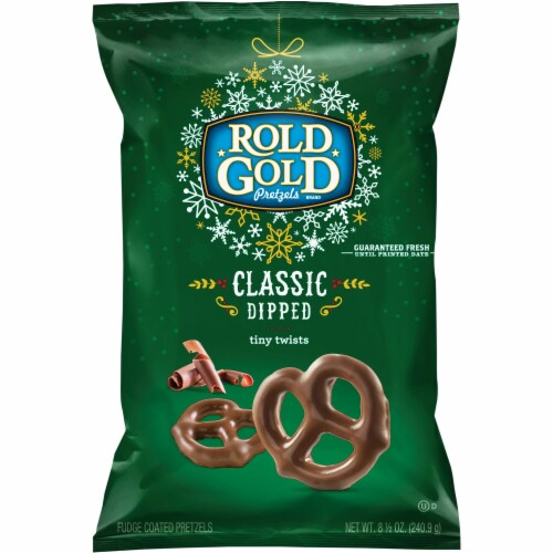 Rold Gold Holiday Classic Fudge Dipped Tiny Twists Pretzels Perspective: front