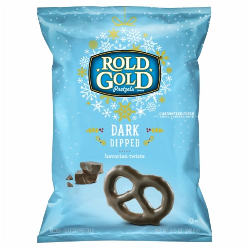 Rold Gold Dark Dipped Bavarian Twists Pretzels Perspective: front