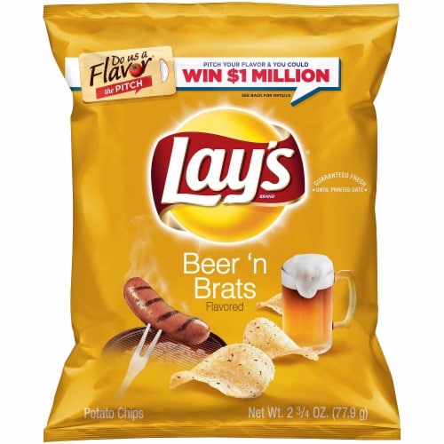 Lays Beer 'n Brat Chips Perspective: front