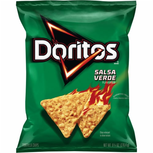 Doritos Salsa Verde Flavored Tortilla Chips Perspective: front