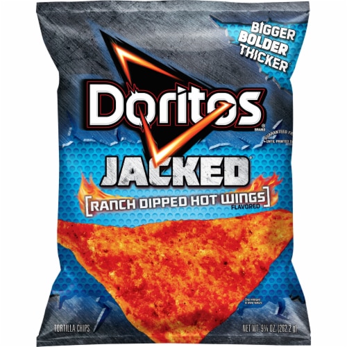 Doritos Jacked Ranch Dipped Hot Wings Flavored Tortilla Chips 9.25 oz