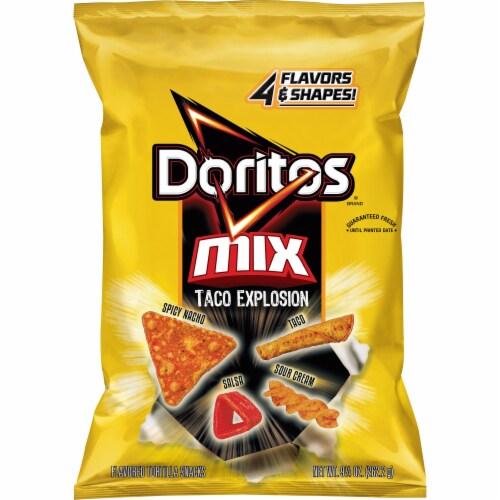Doritos Mix Taco Explosion Snack Tortilla Chips Perspective: front