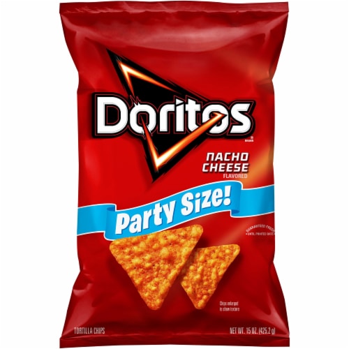 Doritos® Nacho Cheese Tortilla Chips Party Size Perspective: front