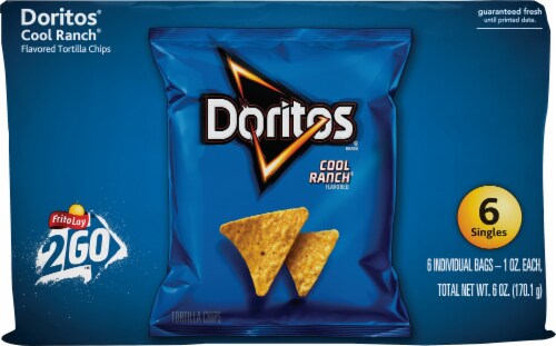 Doritos Cool Ranch Flavored Tortilla Chips, 6 ct / 1 oz - Foods Co.