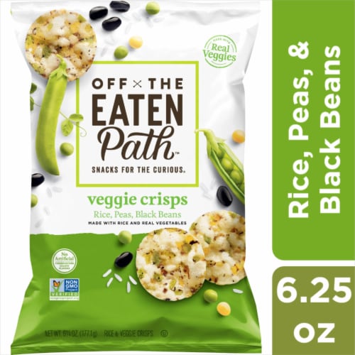 Off the Eaten Path® Rice Peas and Black Beans Veggie Crisps Perspective: front