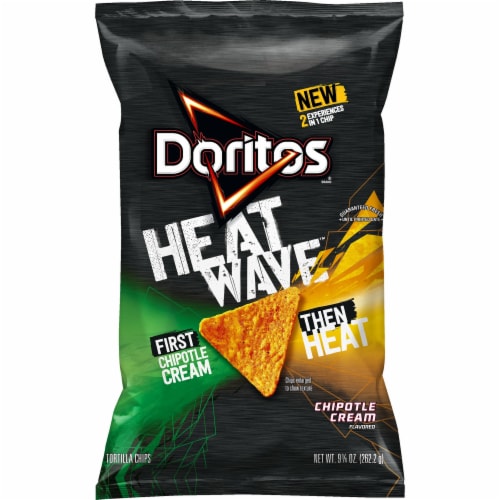Doritos Heat Wave Chipotle Cream Tortilla Chips Perspective: front