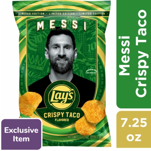 Lay's® Messi Crispy Taco Potato Chips Perspective: front