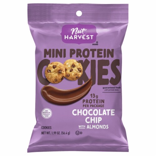 Nut Harvest® Chocolate Chip with Almonds Mini Protein Cookies Perspective: front