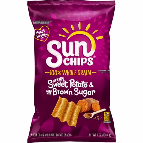 Sun Chips Sweet Potato & Brown Sugar Whole Grain Snacks Perspective: front