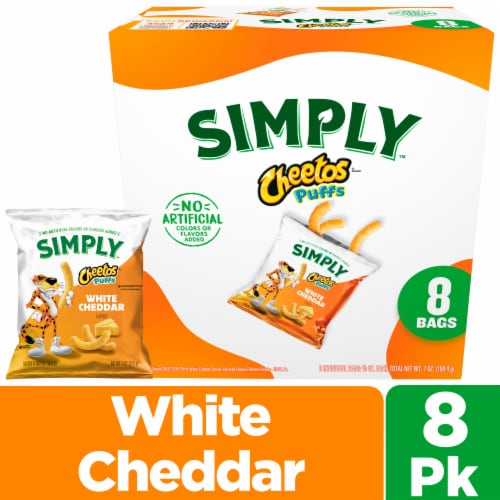 Cheetos® Simply White Cheddar Puffs Chips Multi Pack Perspective: front