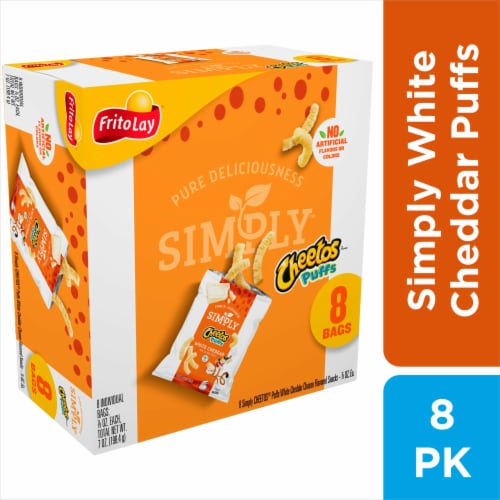 Cheetos® Simply White Cheddar Puffs Chips Multi Pack Perspective: front