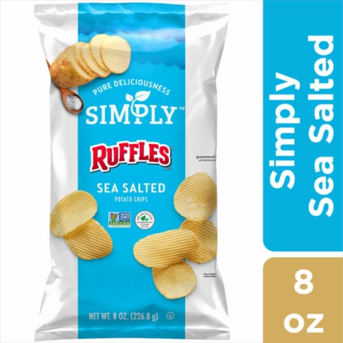 Ruffles® Simply Sea Salted Potato Chips Perspective: front