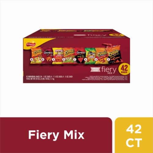 Frito-Lay® Fiery Mix Chips Variety Pack Perspective: front