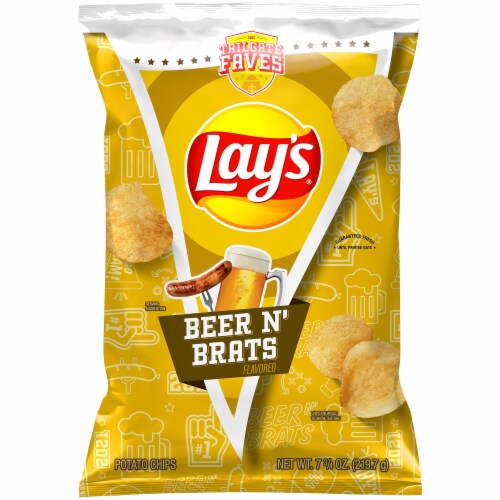 Lay's® Beer N' Brats Flavored Potato Chips Perspective: front