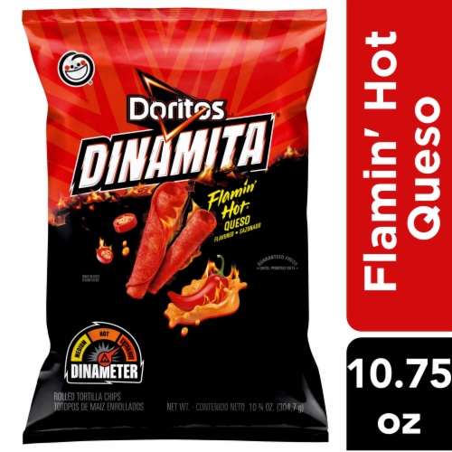 Doritos Dinamita® Flamin' Hot® Queso Rolled Tortilla Chips Perspective: front