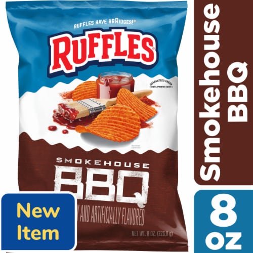 Ruffles® Smokehouse Barbecue Potato Chips Perspective: front