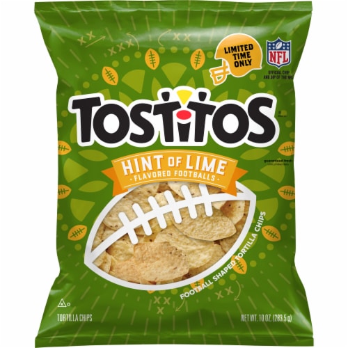 Tostitos® Hint of Lime Football Tortilla Chips Perspective: front
