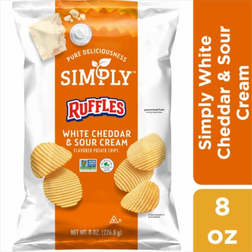 Ruffles® Simply White Cheddar and Sour Cream Potato Chips