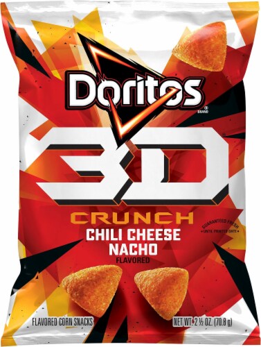 Doritos® 3D Crunch Chili Cheese Nacho Tortilla Chips Perspective: front