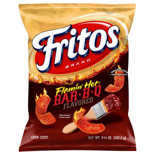 Fritos® Flamin' Hot® Bar-BQ Flavored Corn Chips Perspective: front
