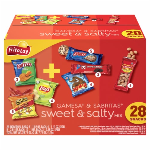 Frito Lay Snack Mix With Gamesa Variety Pack Perspective: front