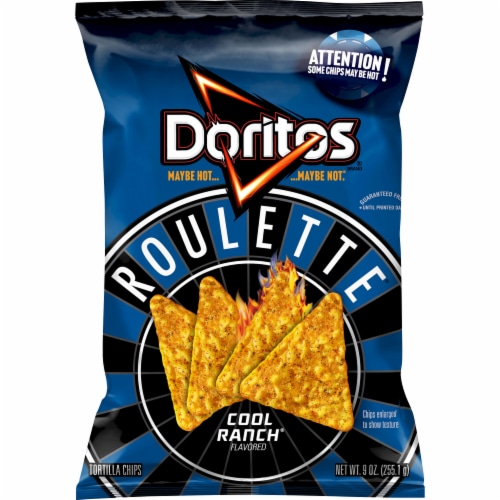 Doritos Roulette Cool Ranch Tortilla Chips Perspective: front