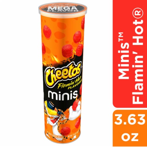 Cheetos Flamin' Hot Cheese Flavored Mini Snacks Perspective: front