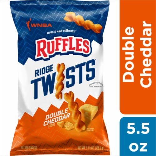 Ruffles® Ridge Twists Double Cheddar Potato Chips Perspective: front