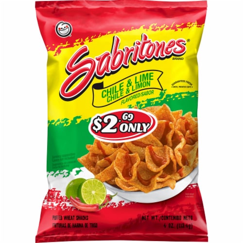 Sabritones® Chili & Lime Puffed Wheat Snack Perspective: front