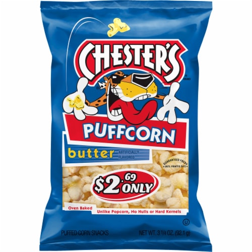 Chester's® Butter Flavored Puffed Corn Snacks Perspective: front