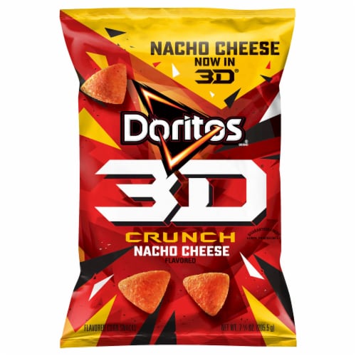 Doritos® 3D Crunch Nacho Cheese Tortilla Chips Perspective: front