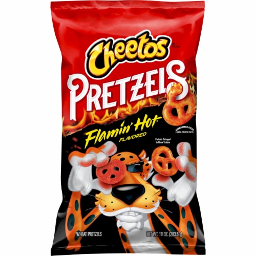 Cheetos Cheese Flamin' Hot Flavored Snack Pretzel Perspective: front