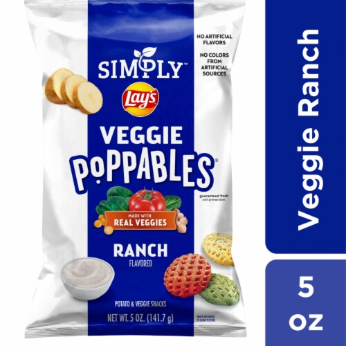 Simply™ Lay’s Veggie Poppables® Ranch Flavored Chips Perspective: front