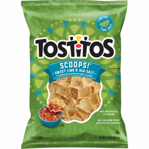 Tostitos® Scoops!® Tortilla Chips Sweet Lime & Sea Salt Perspective: front