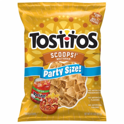Tostitos® Scoops!® Multigrain Tortilla Chips Party Size! Perspective: front
