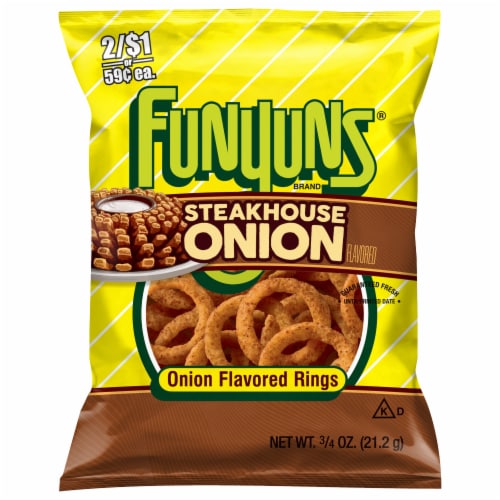 Funyuns® Steakhouse Onion Flavored Ring Chips Perspective: front