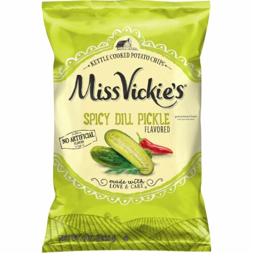 Miss Vickie's® Spicy Dill Pickle Potato Chips, 8 oz
