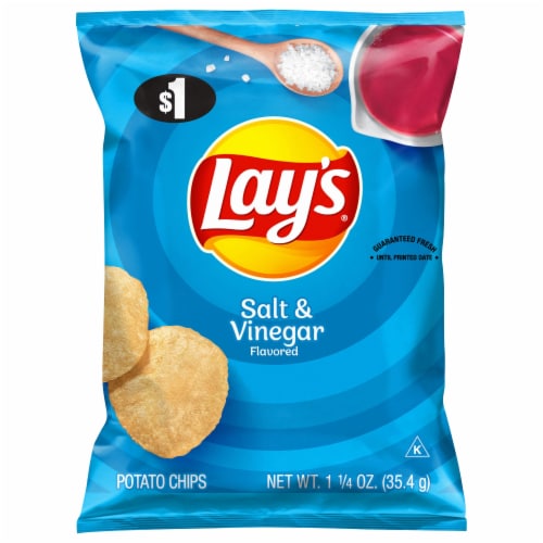 Lay's® Salt & Vinegar Potato Chips Perspective: front
