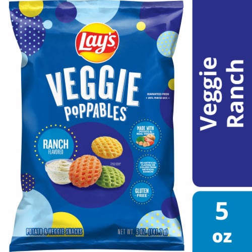 Lay's® Veggie Poppables Ranch Flavored Potato Chips Perspective: front