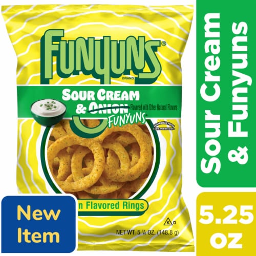 Funyuns Sour Cream & Onion Rings Chips Perspective: front