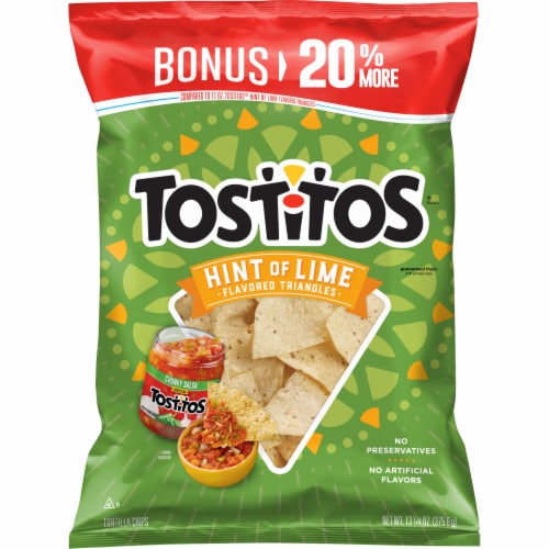 Tostitos® Tortilla Chips Hint Of Lime Perspective: front