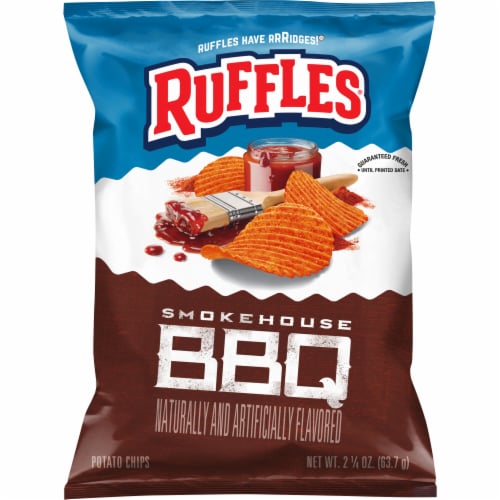 Ruffles® Smokehouse BBQ Potato Chips Perspective: front