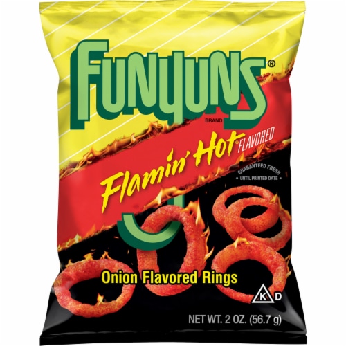 Funyuns® Flamin' Hot Onion Flavored Rings Perspective: front