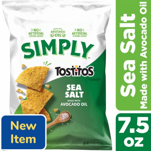 Tostitos® Simply Tortilla Chips Sea Salt Made With Avocado Oil Perspective: front
