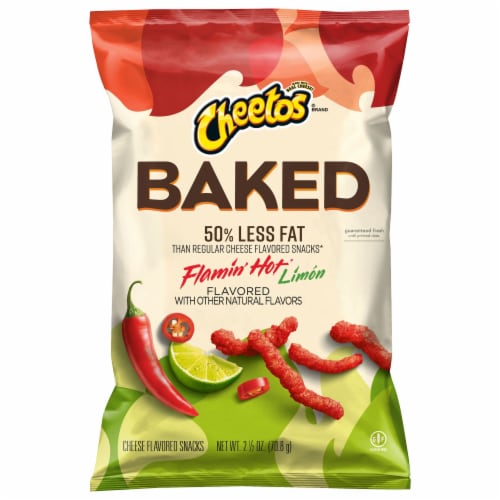Cheetos® Baked Flamin' Hot Limon Crunchy Cheese Flavored Snacks Perspective: front